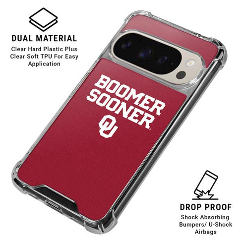 University of Oklahoma Boomer Sooner Pixel 9/9 Pro Clear Case